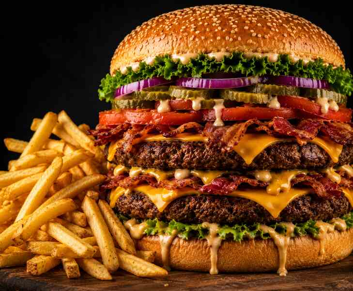 BURGER XXL + FRYTKI